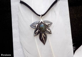 'Silver leaf', handmade sterling silver pendant
