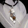 'Eevee', handmade sterling silver pendant