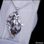 'Mega Lopunny', handmade sterling silver pendant