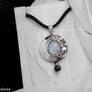 'New Moon', handmade sterling silver pendant