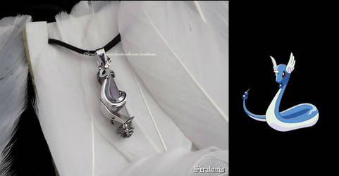 'Dragonair with Amethyst' sterling silver pendant