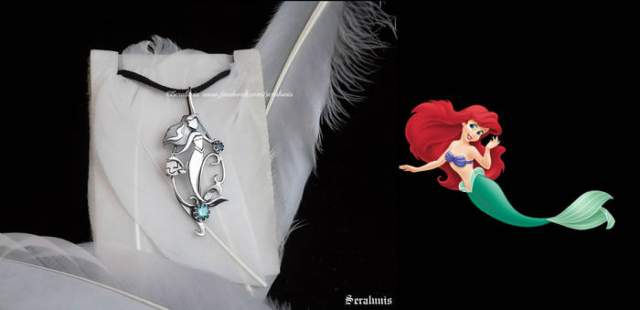 'Little Mermaid' handmade sterling silver pendant