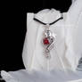 'Crimson Flame', handmade sterling silver pendant