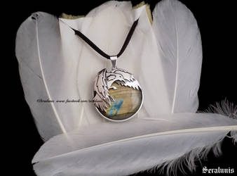 'Raven' handmade sterling silver pendant