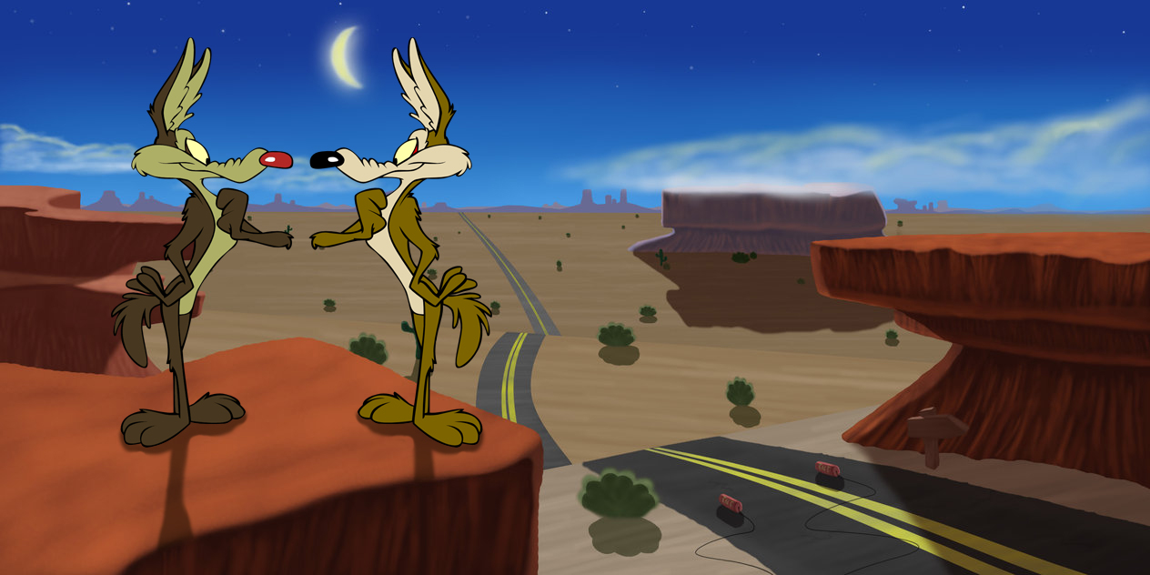 A Tribute to Wile E. Coyote and Ralph E. Wolf by Rockdrix on DeviantArt