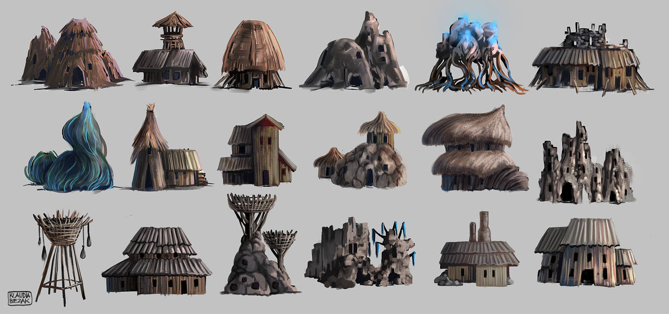 Fantasy Buildings Concepts by knight-of-sand on DeviantArt