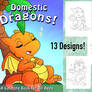 Domestic Dragons Colouring Pack