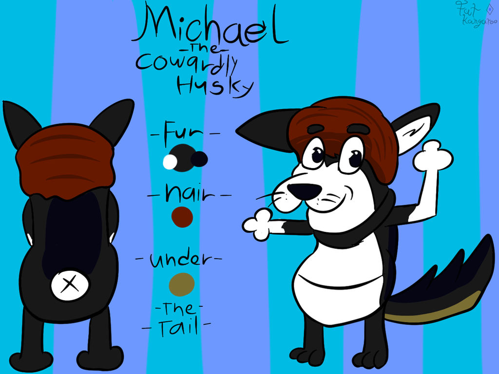 Michael the Cowardly Husky Reference sheet -Ref C-