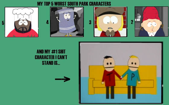 My Top 5 Worst South Park Characters