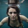 Jill Valentine swimming underwater