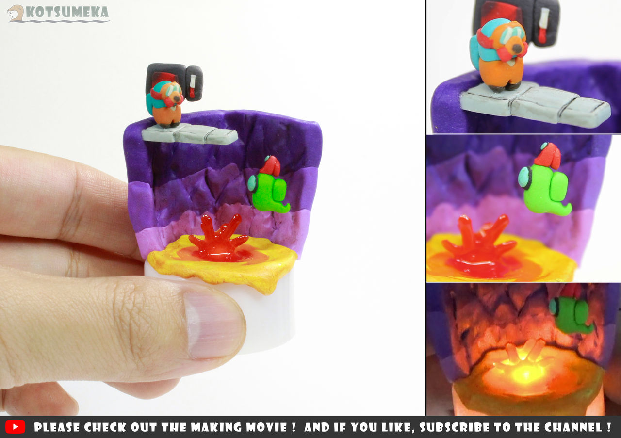 Making AMONG US ➤ Miniature Diorama! ☆ Polymer Clay Tutorial 