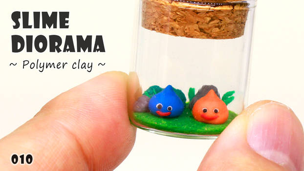 slime miniature bottle diorama