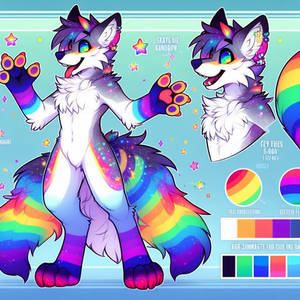 [ai adopt] rainbow wolf