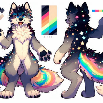 [ai adopt] rainbow wolf