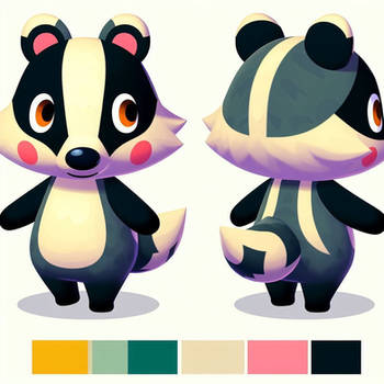 [ai adopt] cute badger