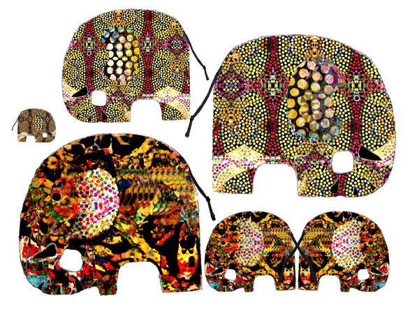 Psychedelic Elephant Stock