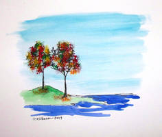Two fall trees