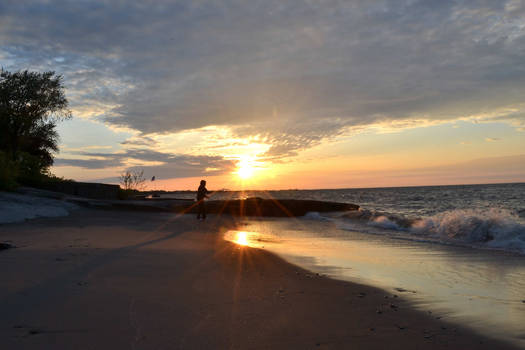 Linda and the sunset