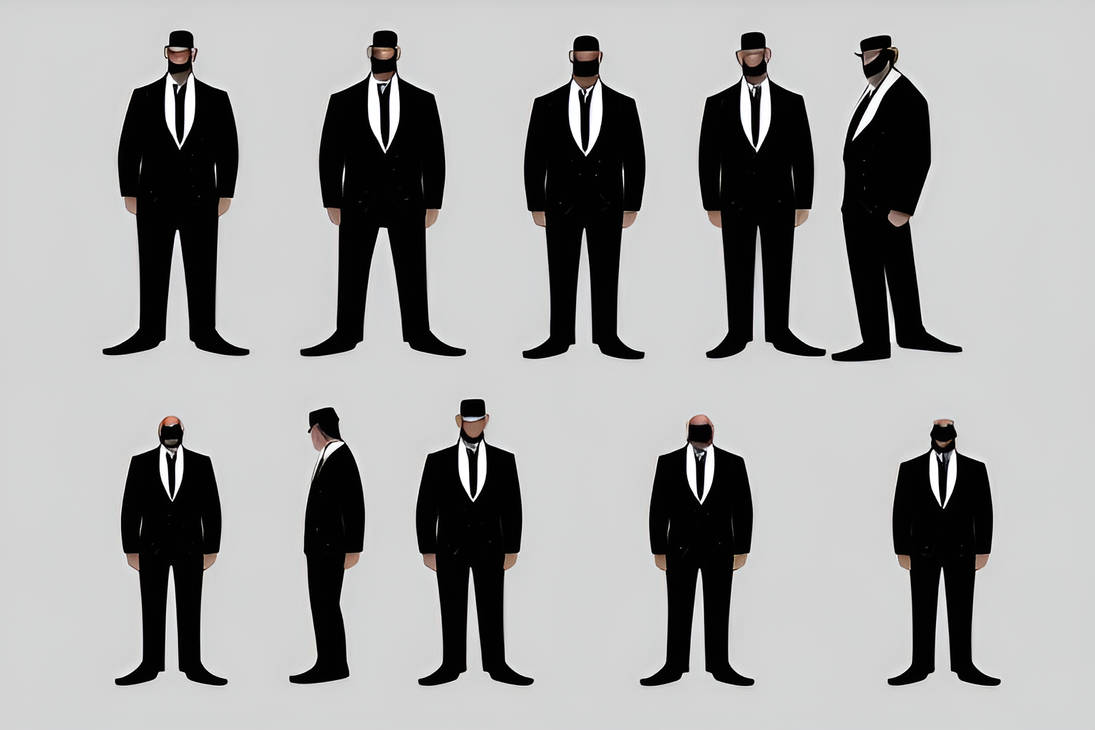 ImgCreator.ai mafia goon model sheet front side b by krogher22 on ...