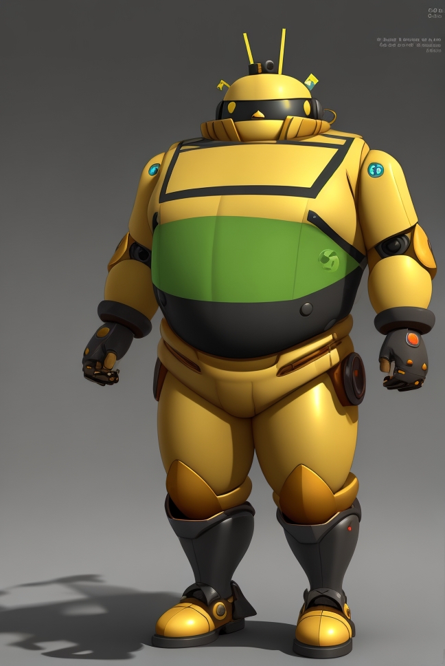 DreamShaper v7 Large fat robot goon3d platformer c by krogher22 on ...