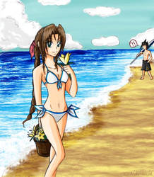 Aerith- Flowers at the Beach