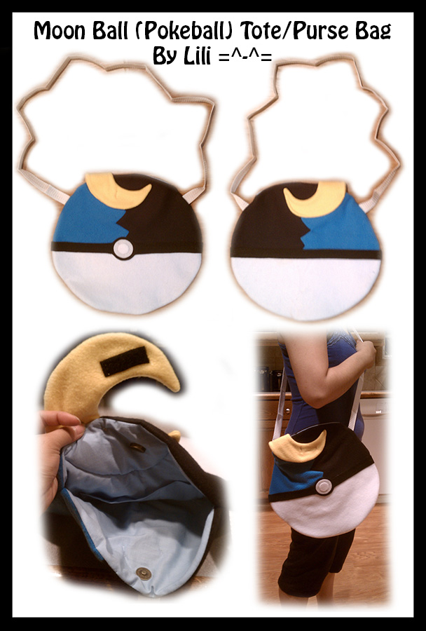 Moon Ball (Pokeball) Tote/Purse Bag