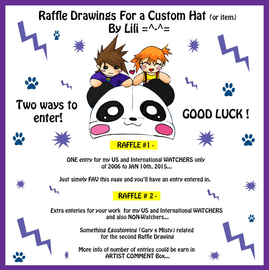 Hat Raffle Image CLOSED - 2015 Raffle Drawings For a Custom Hat by LiliNeko on DeviantArt