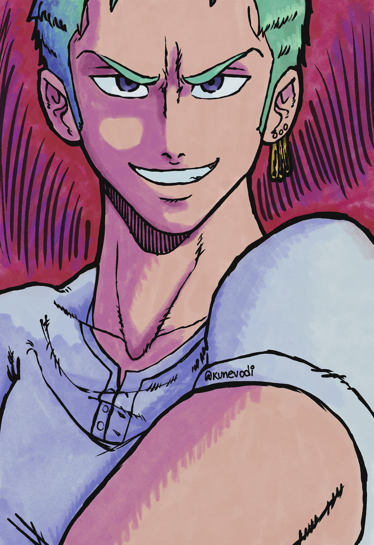 Pre Time Skip Zoro Fanart by kunevodi on DeviantArt