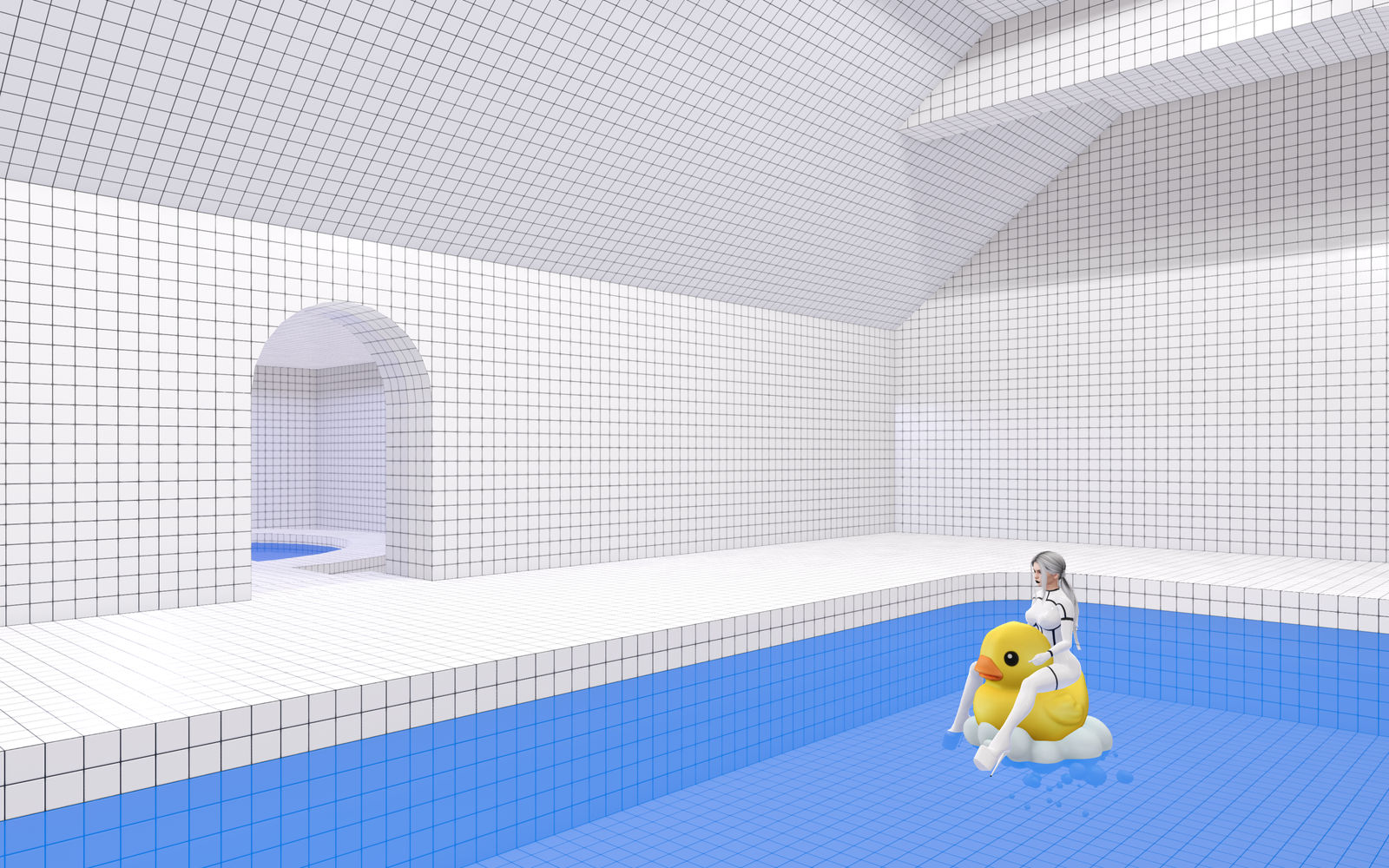 Pool Rope Creature Floating in the Poolrooms by PhiStarspear on DeviantArt