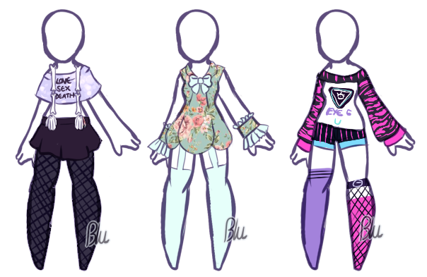 Clothing Adopts 5: CLOSED by BluejayBae on DeviantArt