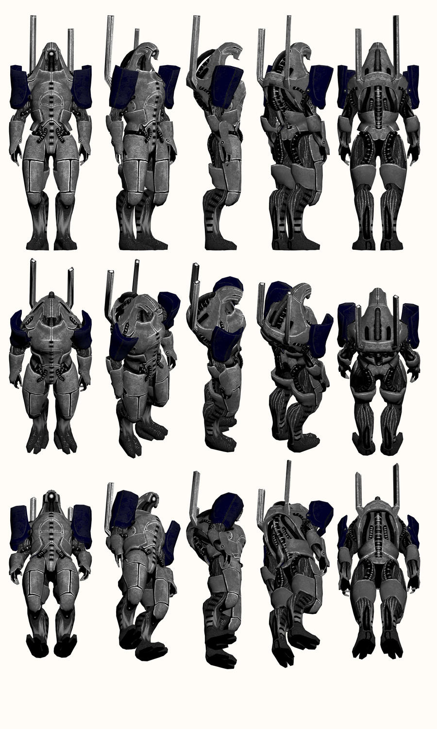 Geth Deviantart Mass Effect 2, Geth Prime - Model Reference. by Troodon80 on DeviantArt