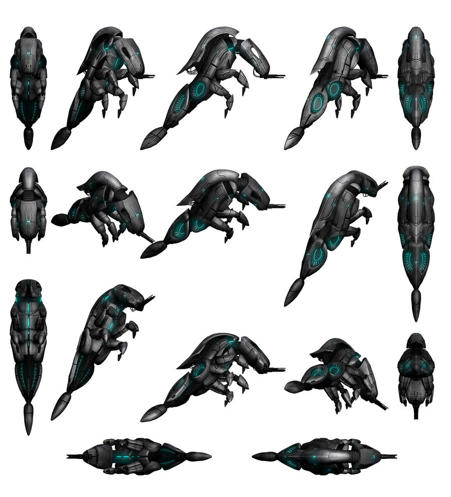 Geth Deviantart Mass Effect 3, Geth Fighter Reference. by Troodon80 on DeviantArt