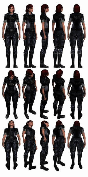 Mass Effect 3, Female Shepard Alliance Fatigues.