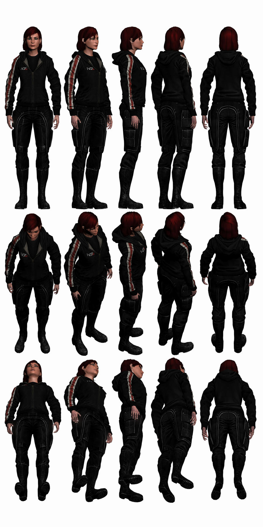 Mass Effect 3, Female Shepard N7 Hoodie Reference.