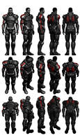 Mass Effect 3, Male Shepard N7 Armour Reference.