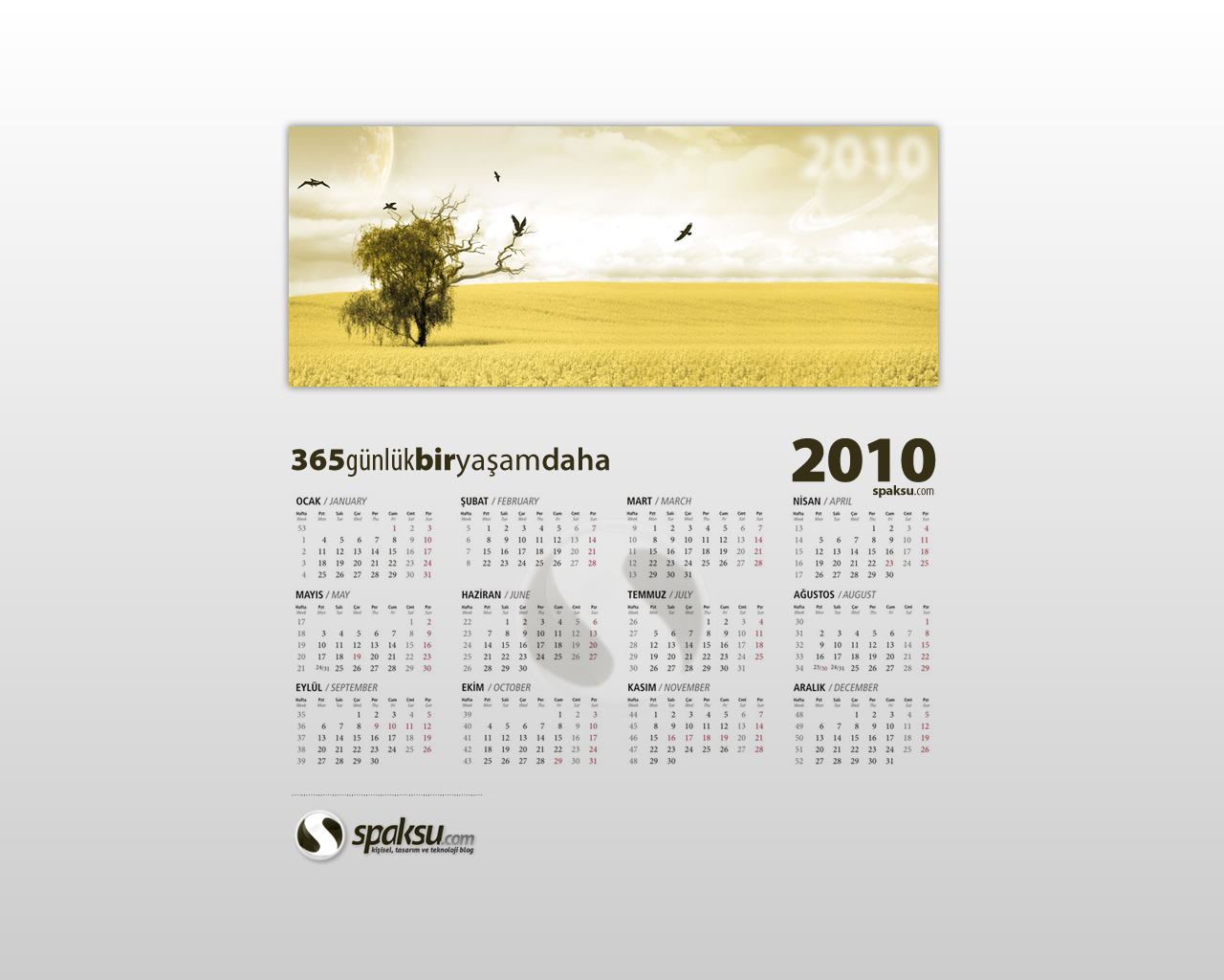 2010 Full Calendar