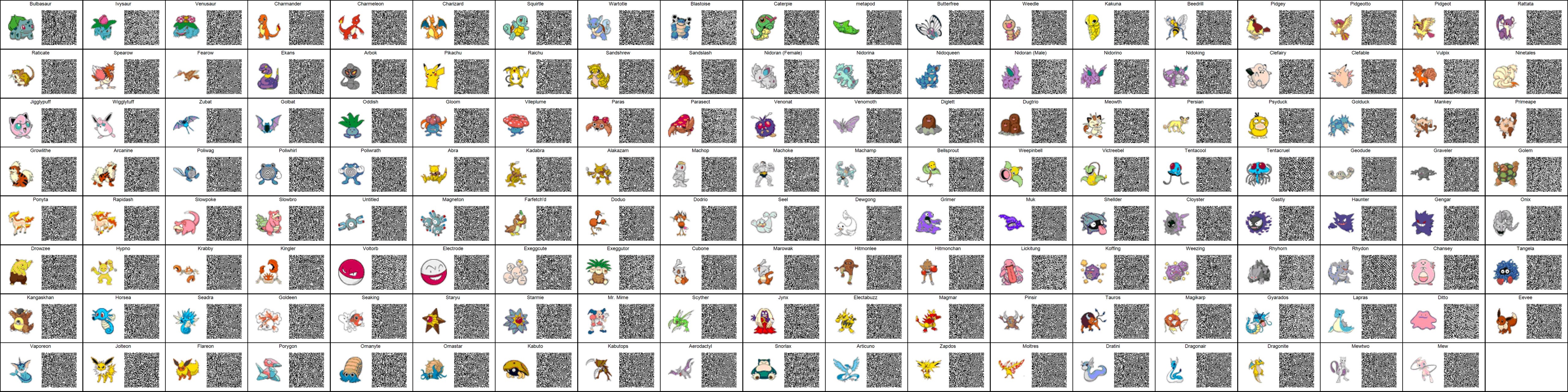 Pokemon Patterns Generation I for ACNL