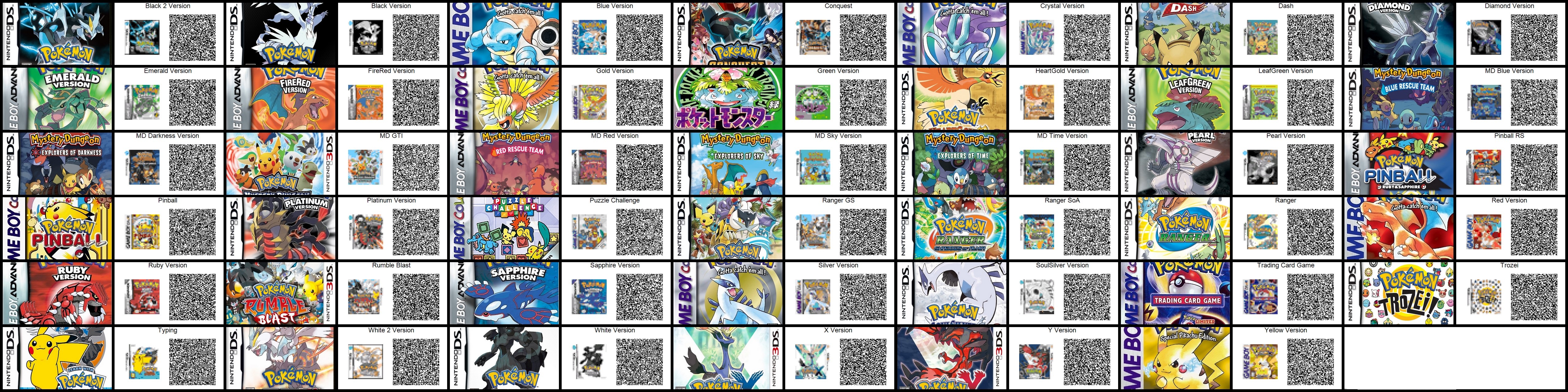 Pokemon Games Pattern QRcodes for ACNL by toxicsquall on DeviantArt
