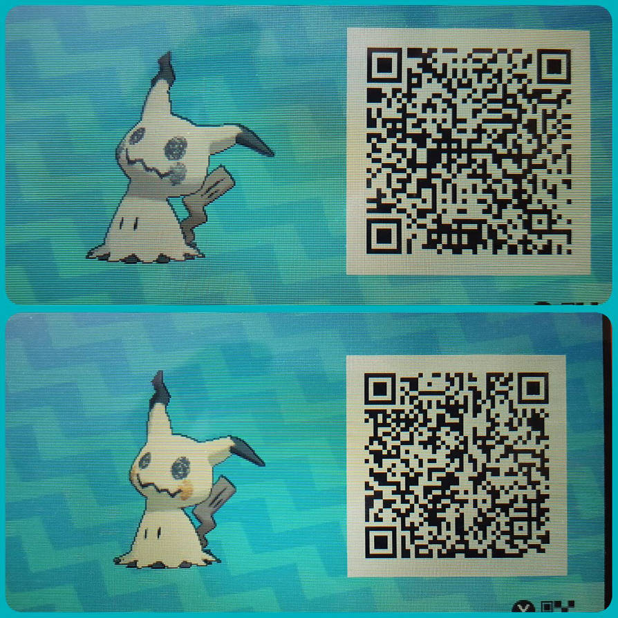 Mimikyu normal and shiny Qr Code by toxicsquall on DeviantArt