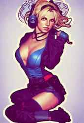 Britney Spears dressed as Jill Valentine