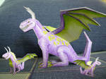 Dragon paper toy by BlackPeaVelvet