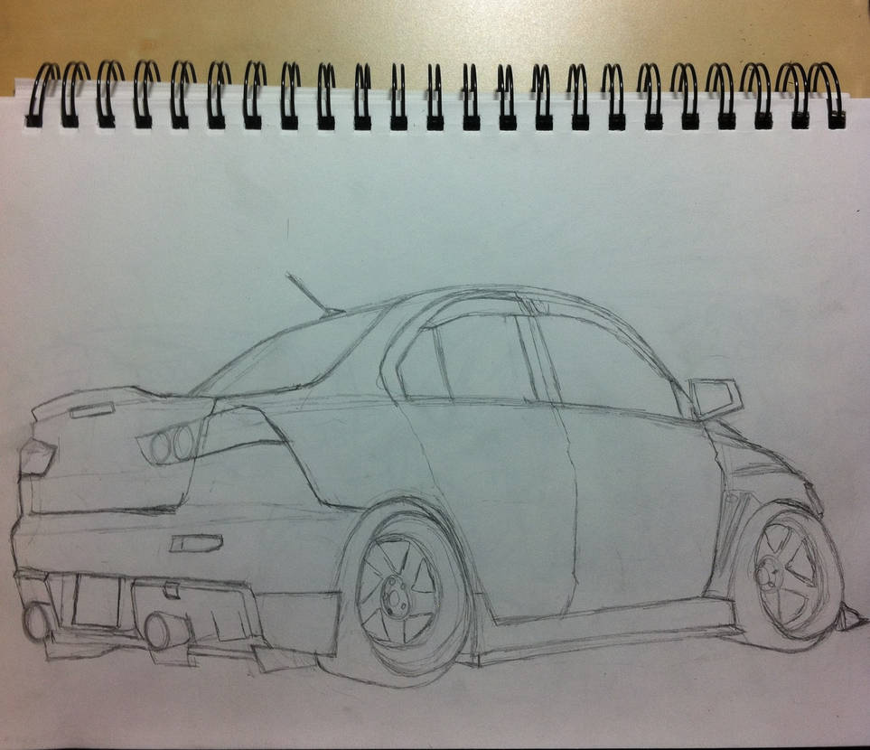 Evo Rear Drawing Basic Evo X Outline by Notorious-Gear on DeviantArt
