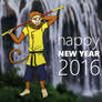 Sun Wukong wishes a happy new year