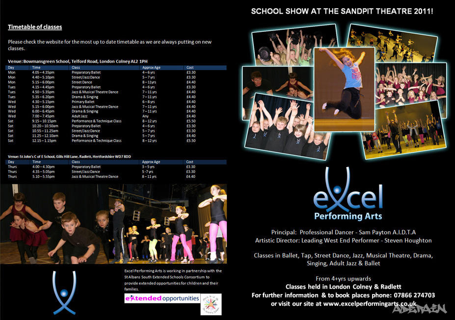 Excel Performing Arts flyer by Aderain on DeviantArt