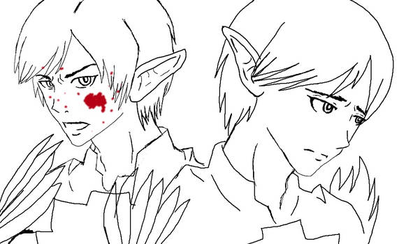 The Two Sides Of Fenris line art