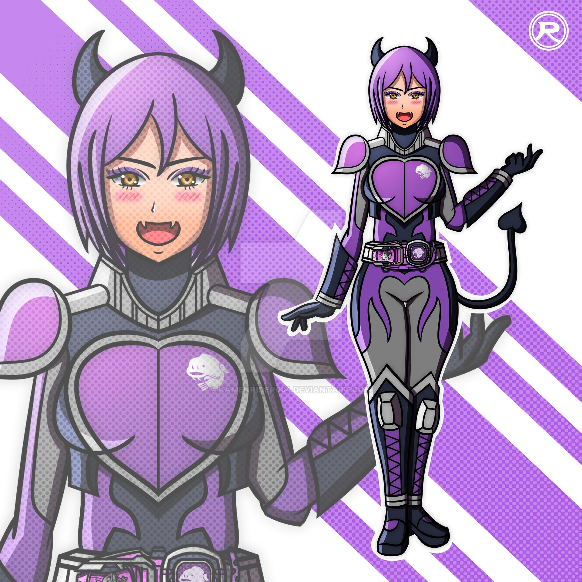 Kamen Rider Lust Helmetless (Succuba) by kamenrider004 on DeviantArt