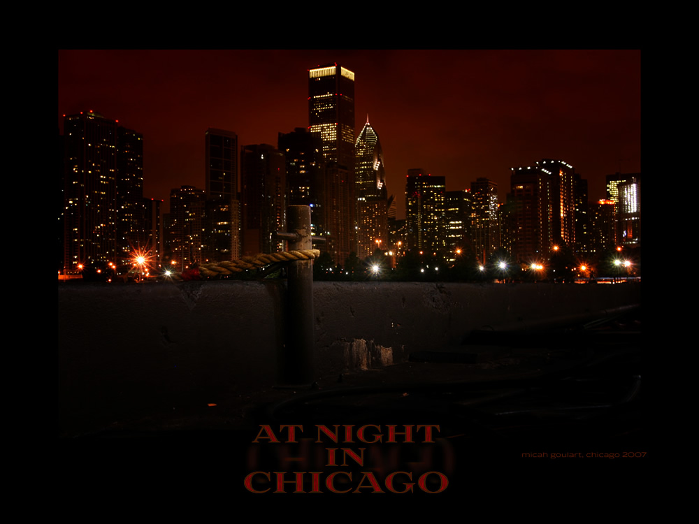 AT NIGHT IN CHICAGO