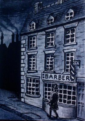 Sweeney todd's shop - ACEO