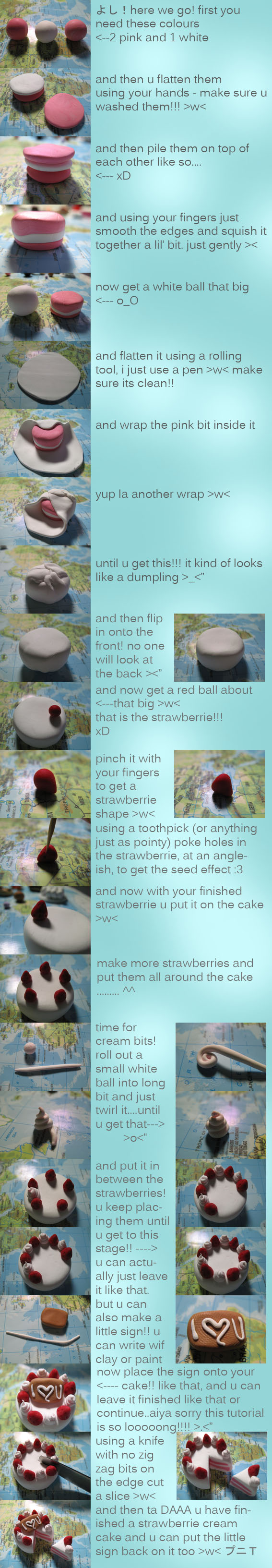 Strawberry Cake charm Tutorial