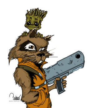 Rocket Racoon And Groot